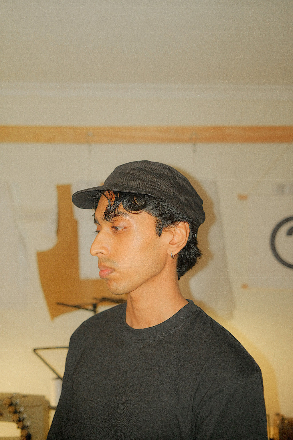 Side profile of Button Hat