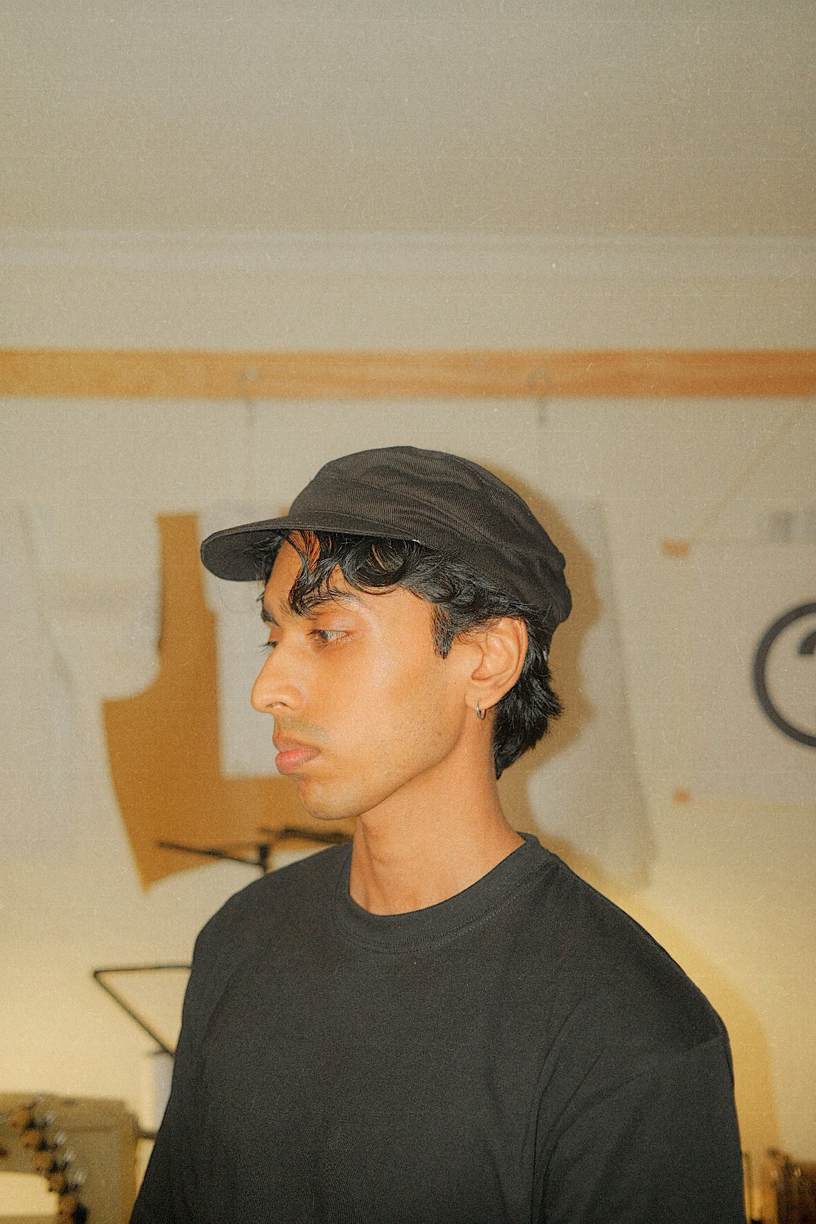 Side profile of Button Hat