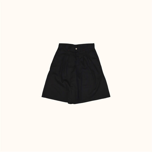 Front flatlay of our pleated shorts showcasing the front details