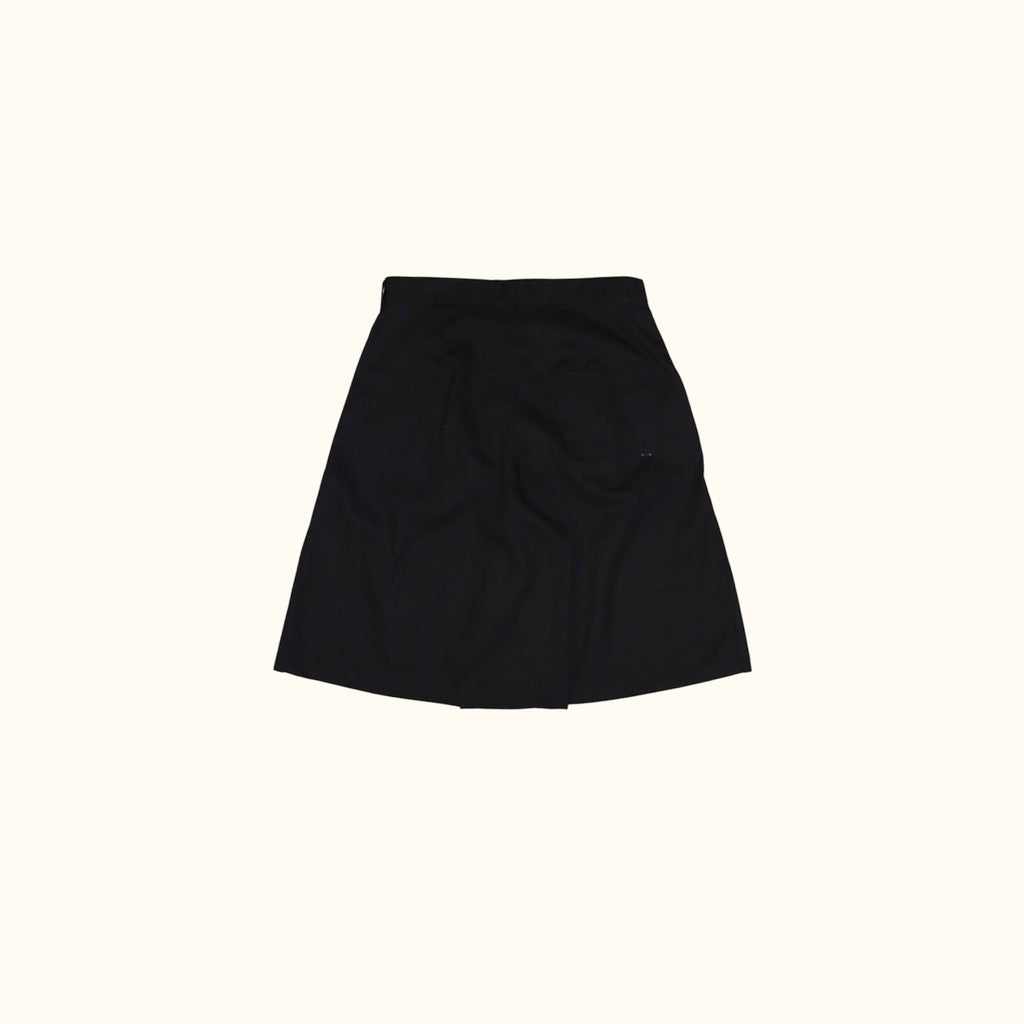 Back flat lay of College Pleated Short showcasing rear darts and pocket