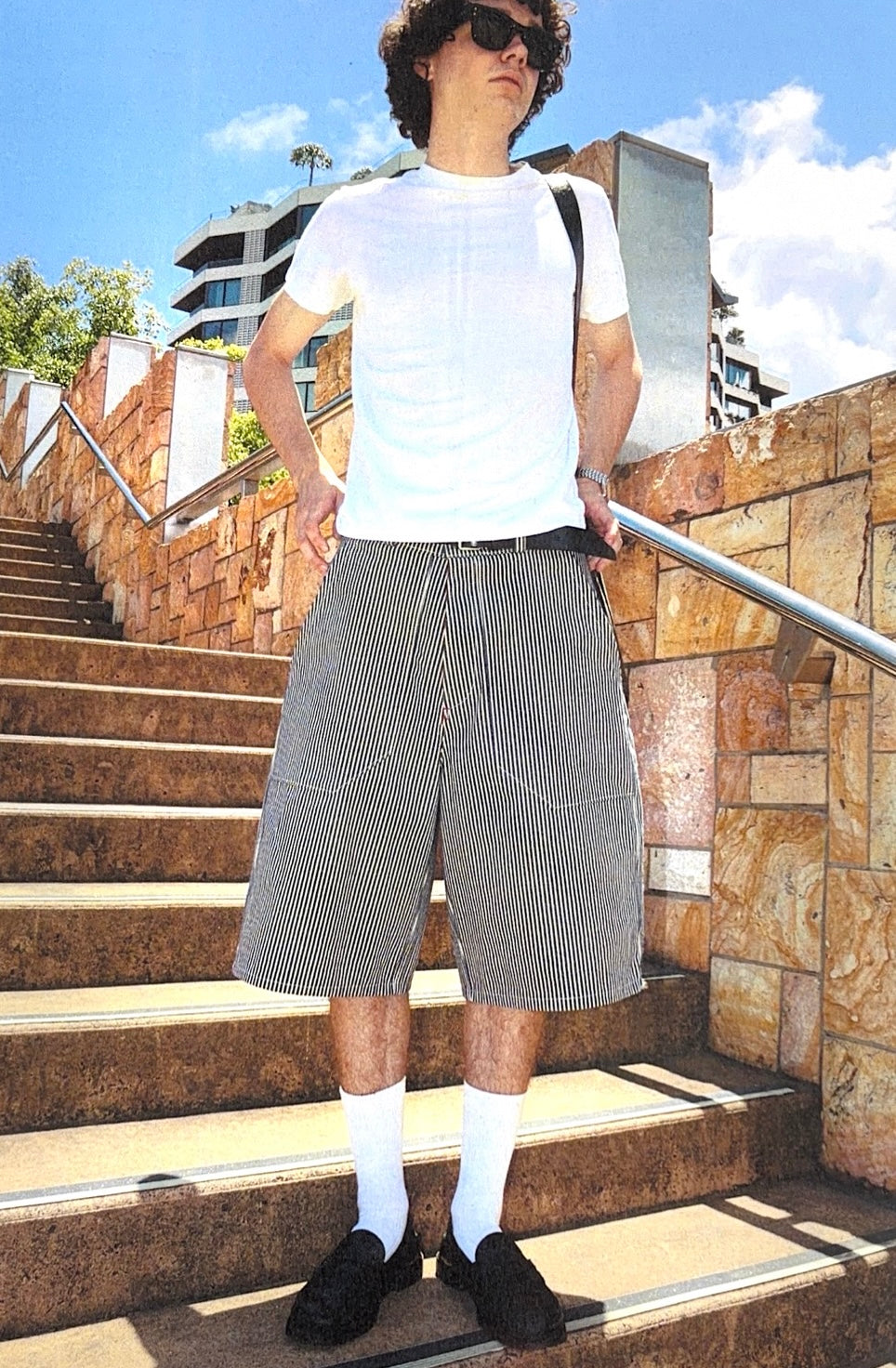 DENIM OFFICER SHORTS