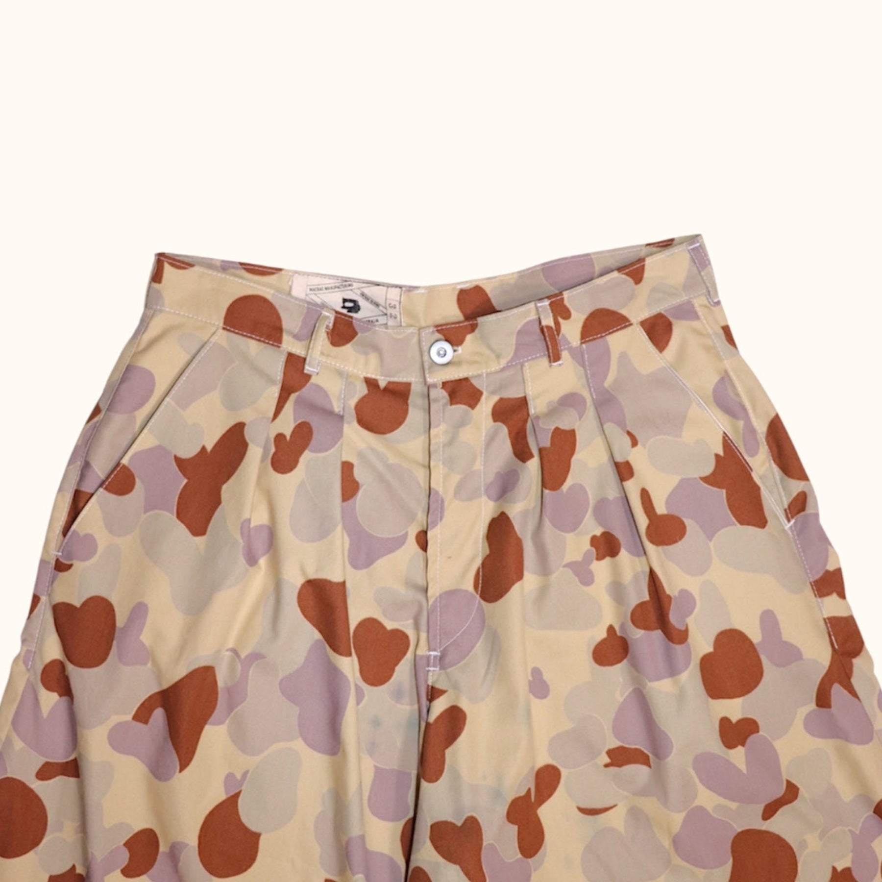 Close up shot showcasing front detailing on Infantry Shorts