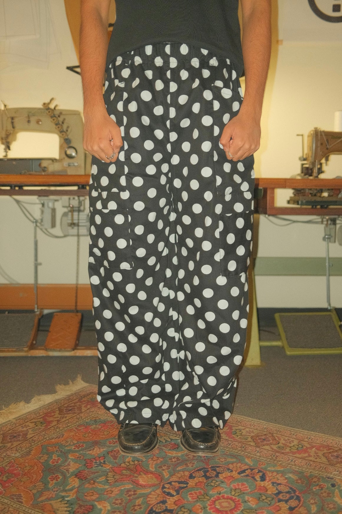 Front profile of Polka Dot Studio Pants