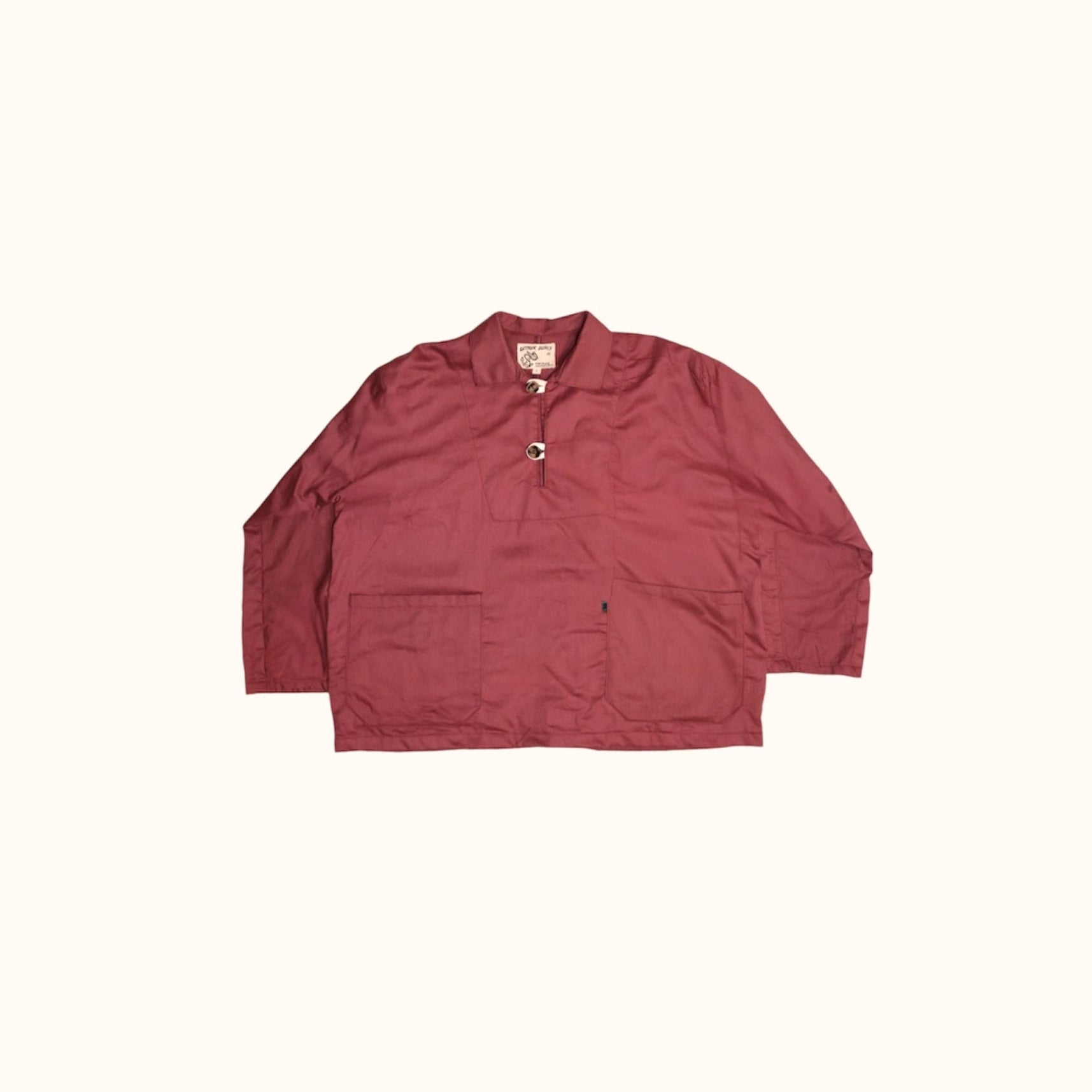 Flat lay of Dusty Red Fisherman Smock