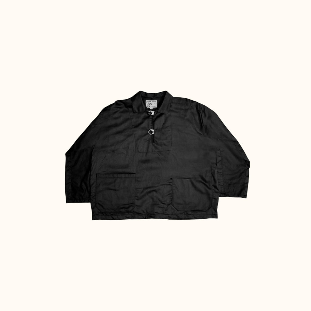 Flat lay of Fisherman Smock in Black